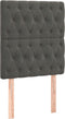 vidaXL - Hoofdborden - 2 - st - 80x7x78/88 - cm - fluweel - donkergrijs