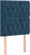 vidaXL - Hoofdborden - 2 - st - 80x7x78/88 - cm - fluweel - donkerblauw
