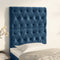 vidaXL - Hoofdborden - 2 - st - 80x7x78/88 - cm - fluweel - donkerblauw
