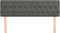 vidaXL - Hoofdborden - 2 - st - 80x7x78/88 - cm - fluweel - donkergrijs