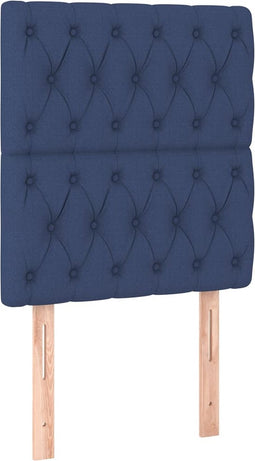 vidaXL - Hoofdborden - 2 - st - 80x7x78/88 - cm - stof - blauw