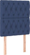 vidaXL - Hoofdborden - 2 - st - 80x7x78/88 - cm - stof - blauw
