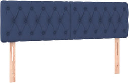 vidaXL - Hoofdborden - 2 - st - 80x7x78/88 - cm - stof - blauw