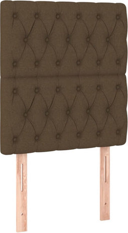 vidaXL - Hoofdborden - 2 - st - 80x7x78/88 - cm - stof - donkerbruin