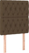 vidaXL - Hoofdborden - 2 - st - 80x7x78/88 - cm - stof - donkerbruin