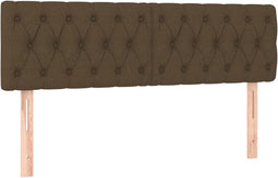 vidaXL - Hoofdborden - 2 - st - 80x7x78/88 - cm - stof - donkerbruin