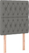 vidaXL - Hoofdborden - 2 - st - 80x7x78/88 - cm - stof - donkergrijs