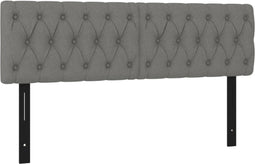 vidaXL - Hoofdborden - 2 - st - 80x7x78/88 - cm - stof - donkergrijs