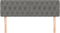 vidaXL - Hoofdborden - 2 - st - 80x7x78/88 - cm - stof - donkergrijs