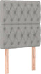 vidaXL - Hoofdborden - 2 - st - 80x7x78/88 - cm - stof - lichtgrijs