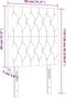 vidaXL - Hoofdborden - 2 - st - 80x7x78/88 - cm - stof - lichtgrijs