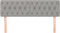 vidaXL - Hoofdborden - 2 - st - 80x7x78/88 - cm - stof - lichtgrijs