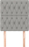 vidaXL - Hoofdborden - 2 - st - 80x7x78/88 - cm - stof - lichtgrijs