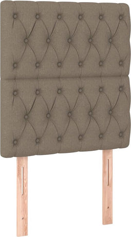 vidaXL - Hoofdborden - 2 - st - 80x7x78/88 - cm - stof - taupe