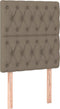 vidaXL - Hoofdborden - 2 - st - 80x7x78/88 - cm - stof - taupe