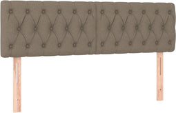 vidaXL - Hoofdborden - 2 - st - 80x7x78/88 - cm - stof - taupe