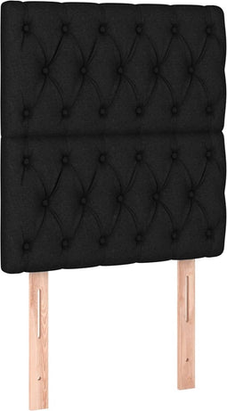 vidaXL - Hoofdborden - 2 - st - 80x7x78/88 - cm - stof - zwart