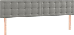 vidaXL - Hoofdborden - 2 - st - 90x5x78/88 - cm - fluweel - lichtgrijs