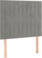 vidaXL - Hoofdborden - 2 - st - 90x5x78/88 - cm - fluweel - lichtgrijs
