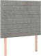 vidaXL - Hoofdborden - 2 - st - 90x5x78/88 - cm - fluweel - lichtgrijs