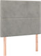 vidaXL - Hoofdborden - 2 - st - 90x5x78/88 - cm - fluweel - lichtgrijs