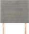 vidaXL - Hoofdborden - 2 - st - 90x5x78/88 - cm - fluweel - lichtgrijs
