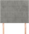 vidaXL - Hoofdborden - 2 - st - 90x5x78/88 - cm - fluweel - lichtgrijs