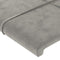 vidaXL - Hoofdborden - 2 - st - 90x5x78/88 - cm - fluweel - lichtgrijs