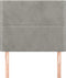 vidaXL - Hoofdborden - 2 - st - 90x5x78/88 - cm - fluweel - lichtgrijs
