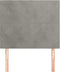 vidaXL - Hoofdborden - 2 - st - 90x5x78/88 - cm - fluweel - lichtgrijs