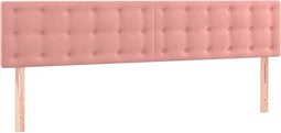 vidaXL - Hoofdborden - 2 - st - 90x5x78/88 - cm - fluweel - roze