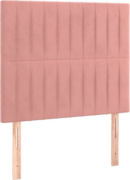 vidaXL - Hoofdborden - 2 - st - 90x5x78/88 - cm - fluweel - roze