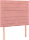 vidaXL - Hoofdborden - 2 - st - 90x5x78/88 - cm - fluweel - roze
