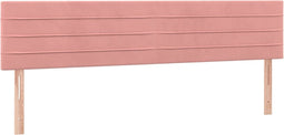 vidaXL - Hoofdborden - 2 - st - 90x5x78/88 - cm - fluweel - roze