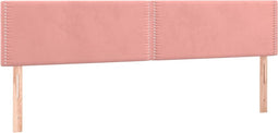 vidaXL - Hoofdborden - 2 - st - 90x5x78/88 - cm - fluweel - roze