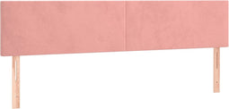 vidaXL - Hoofdborden - 2 - st - 90x5x78/88 - cm - fluweel - roze