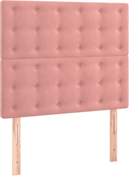 vidaXL - Hoofdborden - 2 - st - 90x5x78/88 - cm - fluweel - roze
