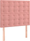 vidaXL - Hoofdborden - 2 - st - 90x5x78/88 - cm - fluweel - roze