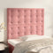 vidaXL - Hoofdborden - 2 - st - 90x5x78/88 - cm - fluweel - roze