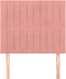 vidaXL - Hoofdborden - 2 - st - 90x5x78/88 - cm - fluweel - roze