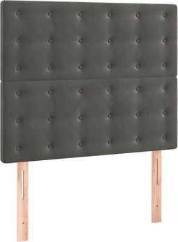 vidaXL - Hoofdborden - 2 - st - 90x5x78/88 - cm - fluweel - donkergrijs