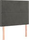 vidaXL - Hoofdborden - 2 - st - 90x5x78/88 - cm - fluweel - donkergrijs