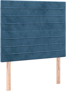 vidaXL - Hoofdborden - 2 - st - 90x5x78/88 - cm - fluweel - donkerblauw