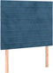 vidaXL - Hoofdborden - 2 - st - 90x5x78/88 - cm - fluweel - donkerblauw
