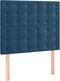 vidaXL - Hoofdborden - 2 - st - 90x5x78/88 - cm - fluweel - donkerblauw