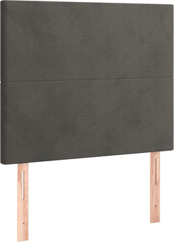 vidaXL - Hoofdborden - 2 - st - 90x5x78/88 - cm - fluweel - donkergrijs