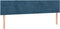 vidaXL - Hoofdborden - 2 - st - 90x5x78/88 - cm - fluweel - donkerblauw