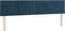 vidaXL - Hoofdborden - 2 - st - 90x5x78/88 - cm - fluweel - donkerblauw