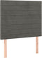 vidaXL - Hoofdborden - 2 - st - 90x5x78/88 - cm - fluweel - donkergrijs