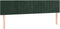 vidaXL - Hoofdborden - 2 - st - 90x5x78/88 - cm - fluweel - donkergroen